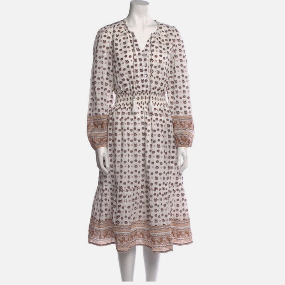 Cleobella Blakely Boho Cotton Midi Dress Size Small